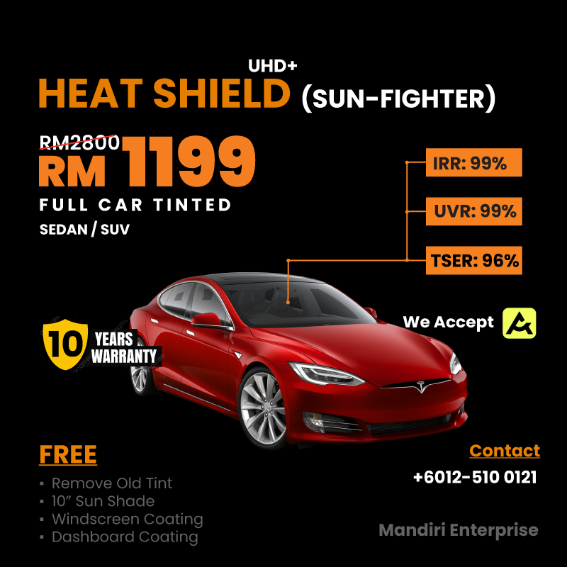 Heat Shield Optical Tinted Kajang